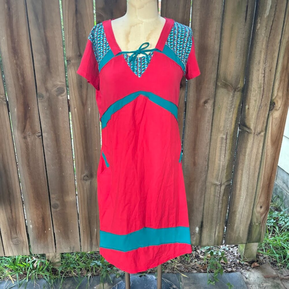 COLINE Artsy PATCHWORK DRESS XL
